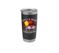 Just A Mom Who Raised A Firefighter Firefighters Lovers Vaso térmico de acero inoxidable de doble pared