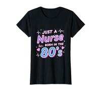 Just a Nurse Born in The 80s Retro Vintage Nursing RN LPN Camiseta