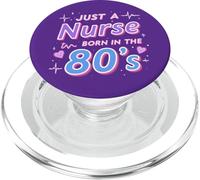 Just a Nurse Born in The 80s Retro Vintage Nursing RN LPN PopSockets PopGrip para MagSafe