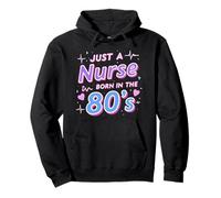 Just a Nurse Born in The 80s Retro Vintage Nursing RN LPN Sudadera con Capucha