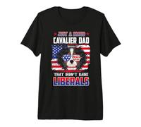 Just A Proud Cavalier Dad Merica Dog Patriotic 4th of July Camiseta Premium