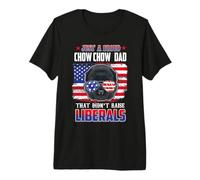 Just A Proud Chow Chow Dad Merica Dog Patriotic 4th of July Camiseta Premium
