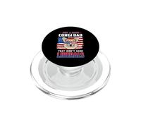 Just A Proud Corgi Dad Merica Dog Patriotic 4th of July PopSockets PopGrip para MagSafe