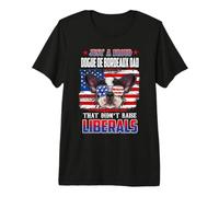 Just A Proud French Bulldog Dad Merica Dog 4th of July Camiseta Premium