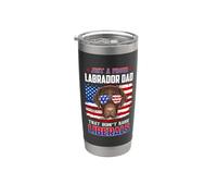 Just A Proud Labrador Retriever Dad Merica Dog 4th Of July Vaso térmico de acero inoxidable de doble pared