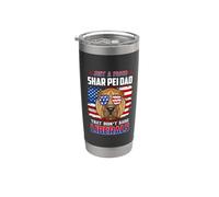 Just A Proud Shar Pei Dad Merica Dog 4th Of July Vaso térmico de acero inoxidable de doble pared