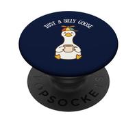 Just A Silly Goose On The Loose Funny Meme Niños Niñas PopSockets PopGrip Adhesivo