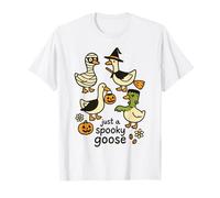 Just A Spooky Goose Funny Halloween Cartoon Camiseta