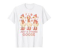 Just a Strong Goose Pink Ribbon Concientización sobre el cáncer de Mama Camiseta