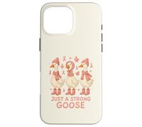 Just a Strong Goose Pink Ribbon Concientización sobre el cáncer de Mama Carcasa para iPhone 16 Pro MAX