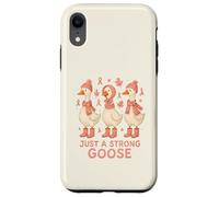 Just a Strong Goose Pink Ribbon Concientización sobre el cáncer de Mama Carcasa para iPhone XR