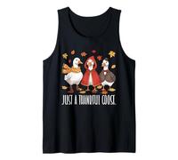 Just A Thankful Goose Autumn Fall Funny Thanksgiving Pavo Camiseta sin Mangas
