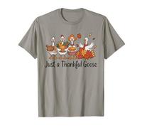 Just A Thankful Goose Funny Cozy Geese Otoño Acción de Gracias Camiseta