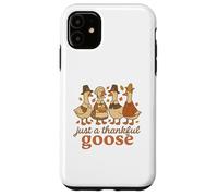 Just a Thankful Goose Funny Thanksgiving Retro Fall Carcasa para iPhone 11