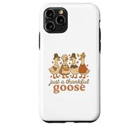 Just a Thankful Goose Funny Thanksgiving Retro Fall Carcasa para iPhone 11 Pro