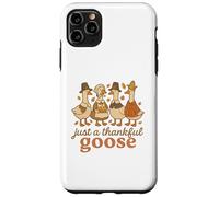 Just a Thankful Goose Funny Thanksgiving Retro Fall Carcasa para iPhone 11 Pro MAX