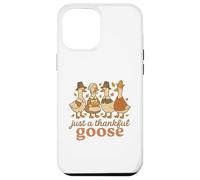 Just a Thankful Goose Funny Thanksgiving Retro Fall Carcasa para iPhone 12 Pro MAX