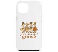 Just a Thankful Goose Funny Thanksgiving Retro Fall Carcasa para iPhone 13