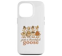 Just a Thankful Goose Funny Thanksgiving Retro Fall Carcasa para iPhone 13 Pro
