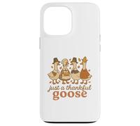 Just a Thankful Goose Funny Thanksgiving Retro Fall Carcasa para iPhone 13 Pro MAX