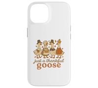 Just a Thankful Goose Funny Thanksgiving Retro Fall Carcasa para iPhone 14