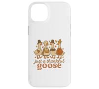 Just a Thankful Goose Funny Thanksgiving Retro Fall Carcasa para iPhone 14 Plus