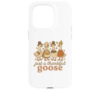 Just a Thankful Goose Funny Thanksgiving Retro Fall Carcasa para iPhone 15 Pro