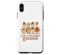 Just a Thankful Goose Funny Thanksgiving Retro Fall Carcasa para iPhone XS MAX