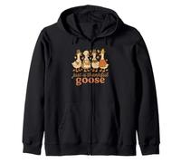Just a Thankful Goose Funny Thanksgiving Retro Fall Sudadera con Capucha