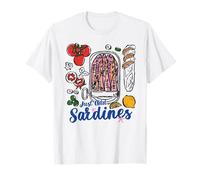 Just Add Sardinas Divertidas Cocinar Mariscos Amante Retro Comida Camiseta