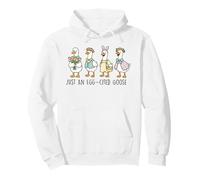 Just An Egg-citado Ganso Lindo Pato de Pascua Familia Primavera Divertido Sudadera con Capucha