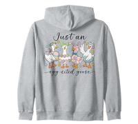 Just An Egg-citado Goose Cute Easter Bunny Duck Family Spring Sudadera con Capucha