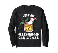 Just an Old Fashioned Christmas Funny Holiday Cocktail Manga Larga