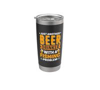 Just Another Beer Dinkker With A Fishing Problem Beer Lover Vaso térmico de acero inoxidable de doble pared
