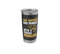 Just Another Beer Drinker With A Fishing Problem Fisherman Vaso térmico de acero inoxidable de doble pared