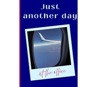 Just another day at the office: Lined pages with view of the coast of Zakynthos through an aircraft window cover design