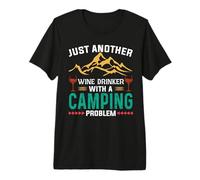 Just Another Wine Drinker with A Camping Hiking Camper Camiseta Premium