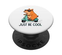 Just Be Cool - Cool Capybara Vibes - Divertido Regalo de Capibara PopSockets PopGrip Adhesivo