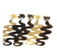 Just Beautiful Hair 200 Micro Loop Mechones com Microanilla Cabello Autentico Remy de la India 1g 60cm - #8 castaño, 1x200 mechones