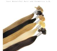 Just Beautiful Hair 200 U-tip Mechones Cabello Auténtico Remy India con Uniones Queratina 1g 60cm - #8 castaño, 1x200 mechones