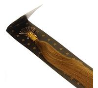 Just Beautiful Hair 40cm Mechones com Microanilla I-Stick Cabello Autentico Remy de la India, 0.5g - #8 castaño, 1x200 mechones