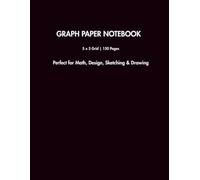 Just Black Graph Paper Notebook - 5x5 Grid, 150 Pages | Large 8.5 x 11 Inch: Graphing Notebook for Math, Science, Engineering, and Design