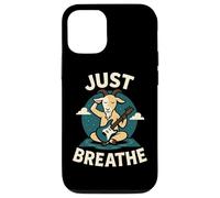 Just Breathe Yoga Goat Meditación Guitarra Diseño Carcasa para iPhone 12/12 Pro
