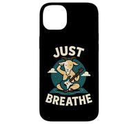 Just Breathe Yoga Goat Meditación Guitarra Diseño Carcasa para iPhone 14 Plus