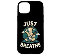 Just Breathe Yoga Goat Meditación Guitarra Diseño Carcasa para iPhone 15 Plus
