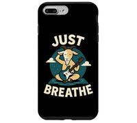 Just Breathe Yoga Goat Meditación Guitarra Diseño Carcasa para iPhone 7 Plus/8 Plus