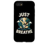 Just Breathe Yoga Goat Meditación Guitarra Diseño Carcasa para iPhone SE (2020) / 7/8