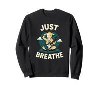 Just Breathe Yoga Goat Meditación Guitarra Diseño Sudadera