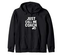Just Call Me Coach Liderazgo Deportivo audaz Sudadera con Capucha