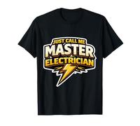 Just Call Me Master Electricista Trabajador Eléctrico Perno Cita Camiseta